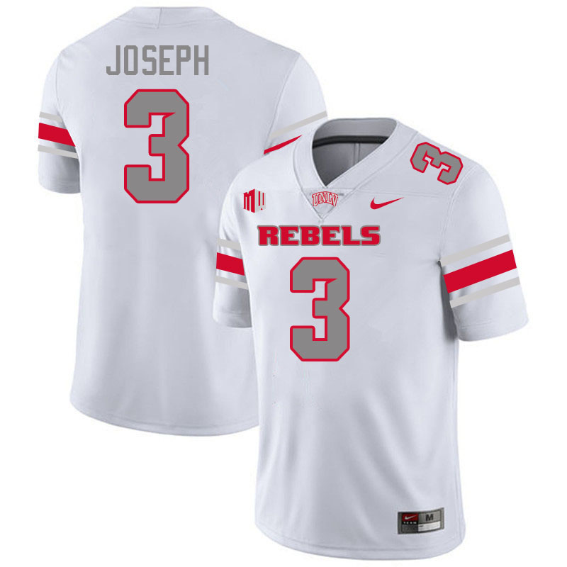 UNLV Rebels #3 Jaheem Joseph College Football Jerseys,Uniforms-White